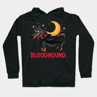 Funny Dachshund Vampire Bloodhound Halloween Hoodie